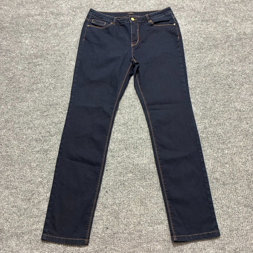 Your Sixth Sense Womens Straight Jeans UK Size 44‎ Blue Denim Slim Fit Mid Rise